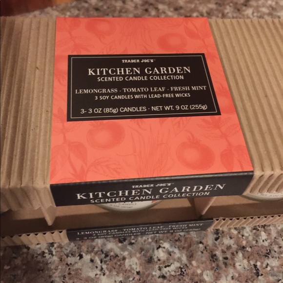 NIB Trader Joe’s 3Pk Kitchen Garden Candle Set - Picture 7 of 8